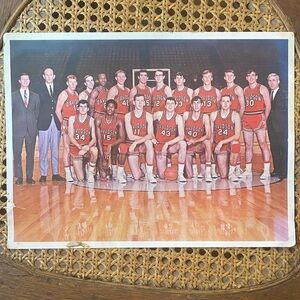 Vintage Davidson College Men’s Basketball Team Photo-Signed